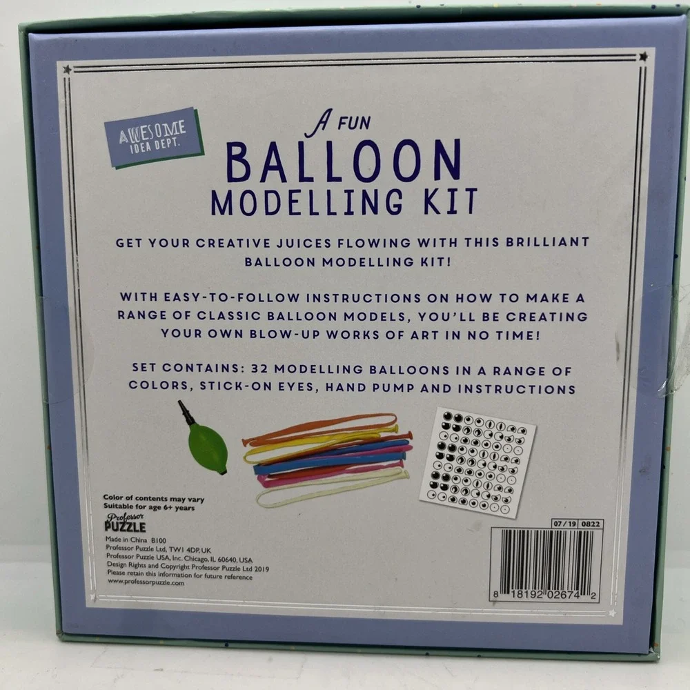 Awesome Idea Balloon Modeling Kit Includes Balloons, Pump, Eyes, Instructions‎